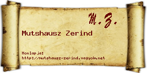 Mutshausz Zerind névjegykártya